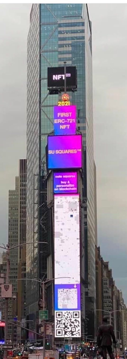 Su Squares featured at NFT.nyc in Times Square