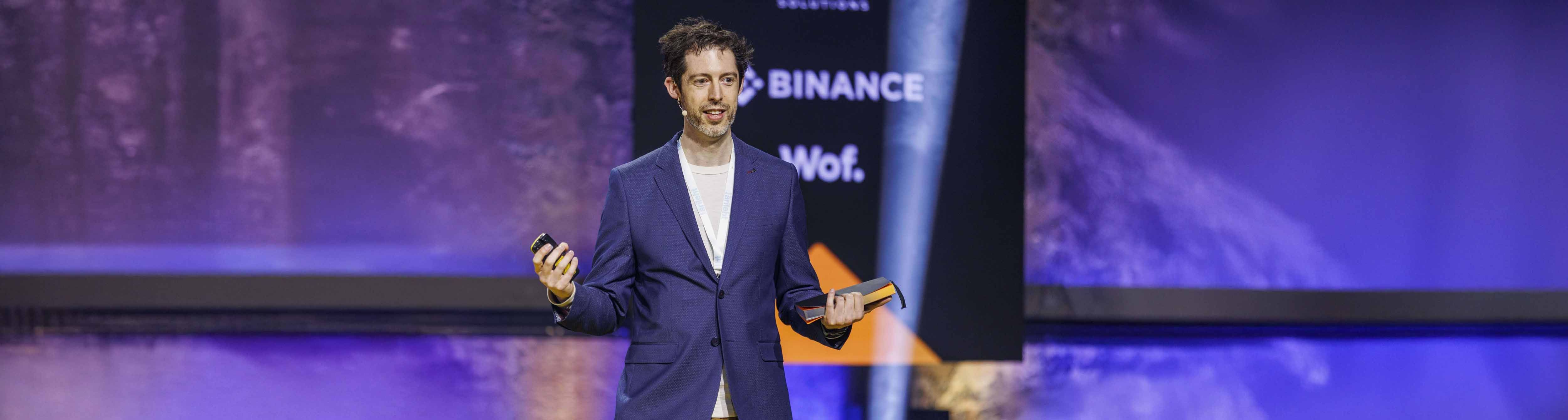 William Entriken speaking at an event